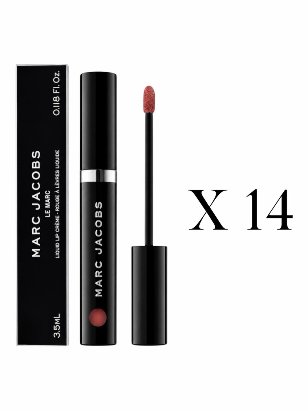 X14 DISCONTINUED MARC JACOBS LIQUID LIP CREME HOT COCOA 3.5ML
